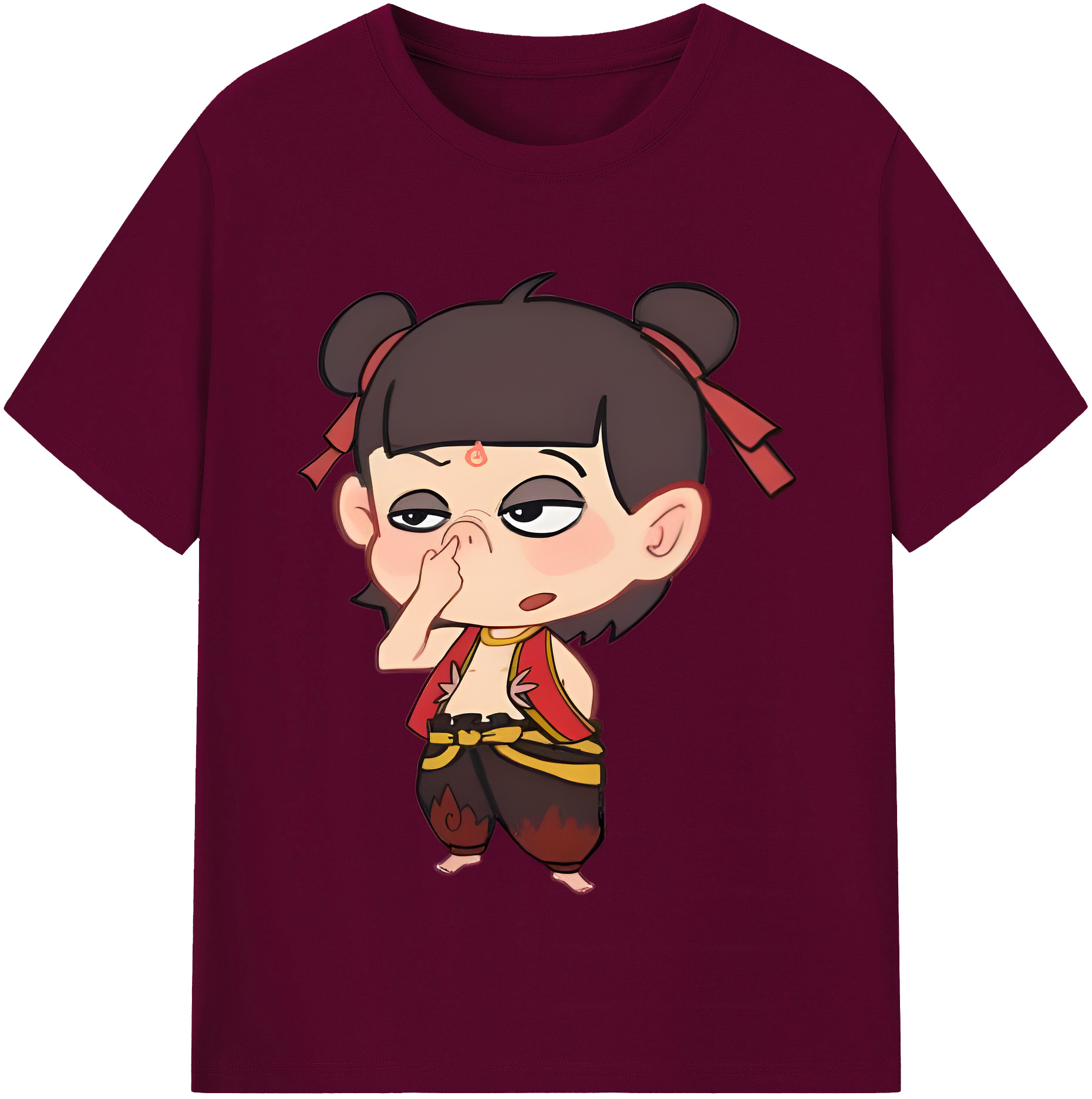 （画像用） Ne Zha 2 ナタ 魔童の大暴れ レディースカジュアルプリントTシャツ（綿100％）